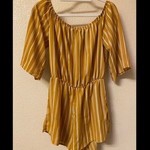 Off The Shoulder Mid Sleeve Romper